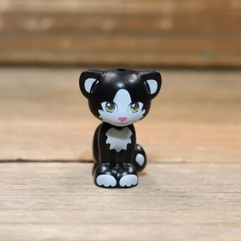 LEGO Black Cat Minifigure Friends Felix / Disney Lucifer White Patches 11602pb01