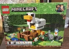 LEGO Minecraft The Chicken Coop 21140 Complete Set Steve Minifigure 198 pcs