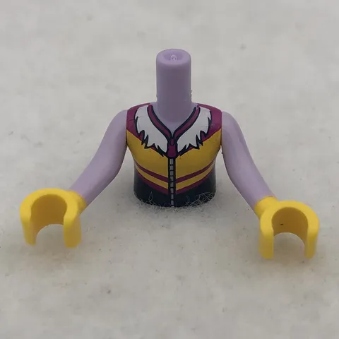 LEGO FTGpb141c01 Lavender Torso Mini Doll Girl Magenta, Zipper Ski Vest