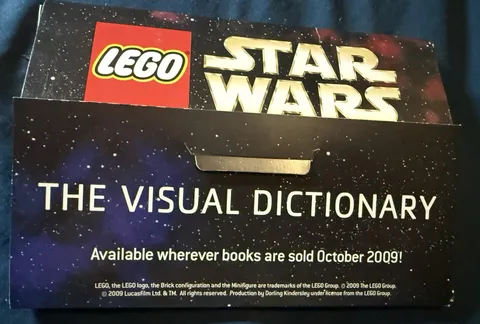 LEGO Star Wars The Visual Dictionary Promo Postcards Set of 8 Vintage Rare 2009