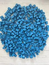 LEGO DARK AZURE BLUE LOT 400 PCS 1X2 BRICK AZUR VARIETY BUILDING PIECES