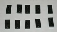 LEGO NEW 1x2 Black Plate (10x) 302326 Brick 3023