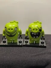 LEGO Angry Birds Green Pig Minifigures Lot of 2, 2 Different Faces