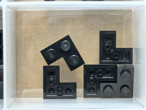 LEGO Parts - Black Plate 2 x 2 Corner - No 2420 - QTY 5