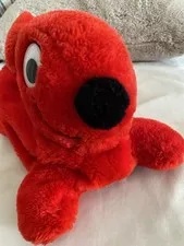 1984 LEGO DUPLO Red Bunny Rabbit Plush Storage Bag with Logo Keychain