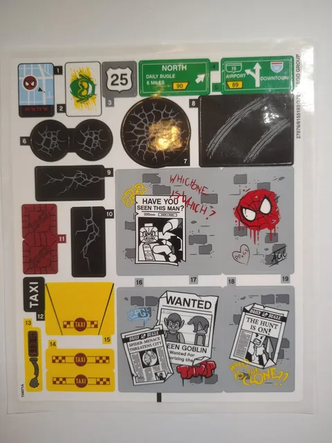 LEGO 76057 - Spider-Man: Web Warriors Ultimate Bridge Battle - STICKER SHEET