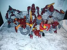 Lego Bionicle lot of Red Figures