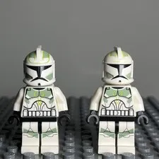 LEGO Horn Company Clone Trooper Minifigure 7913 Star Wars sw0298 CMF Lot Of 2 3i