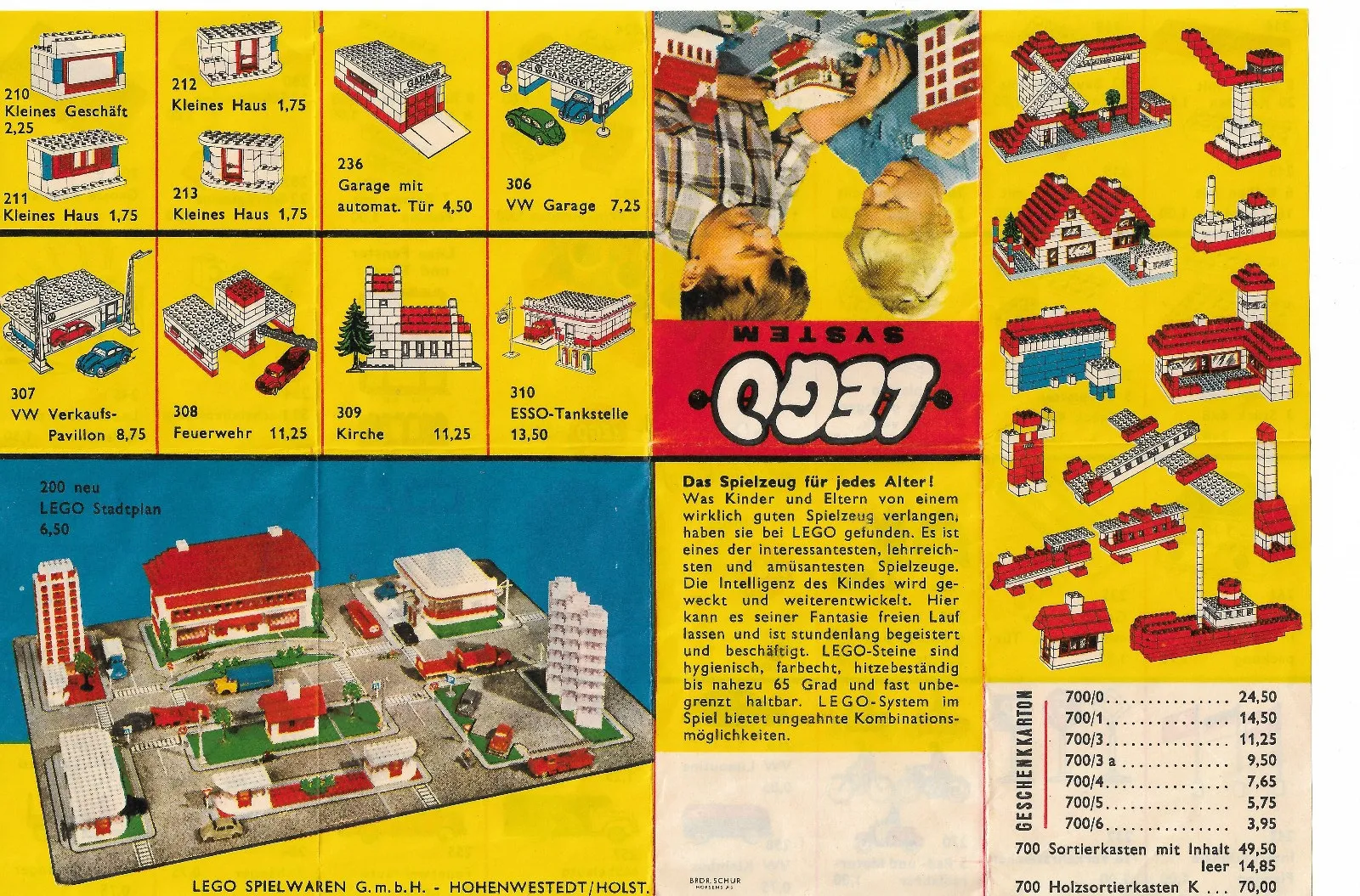 Lego System Price List 1957 Brochure Vintage