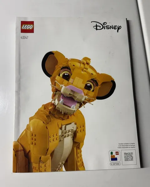 LEGO 43247 Disney Lion King Simba Instruction Booklet