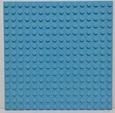 Lego Baseplate 16 x 16 Stud Size 5" x 5" Part #91405 Medium Azure