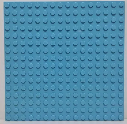 Lego Baseplate 16 x 16 Stud Size 5" x 5" Part #91405 Medium Azure
