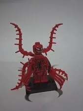 Spiderman Red Venom Spider With Black Stand Custom Minifigure Lego New Rare
