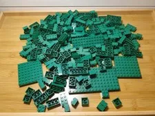 LEGO Green Building Blocks 2X3 2X4 2X6 2x2 2x8 Plates Lot