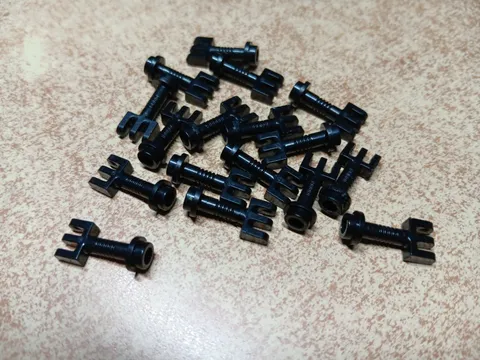 LEGO BULK LOT OF 17 BLACK HINGE BAR 3 FINGER END STUD CONTROL LEVER #2433