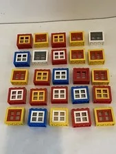 (25) LEGO Window Lot- wide thick single pane opening- Classic, City