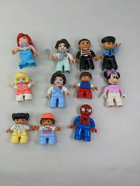 Duplo Lot 11 Figures Spiderman Minnie Construction Youth Diverse Lot