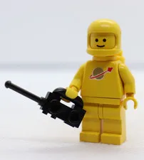 Yellow Spaceman Astronaut 6931 1593 1980s Classic Space LEGO Minifigure Figure