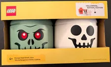 LEGO Halloween Edition Storage Head Small, 2 pcs. Green & White - NIB
