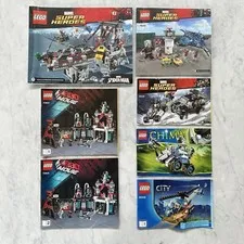 LEGO Instruction Manuals Marvel Super Heroes, LEGO Movie, Chima, City AS IS Lot