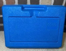 Vintage LEGO Blue Carrying Storage Case Box 1983 Made in USA Interlego Tote