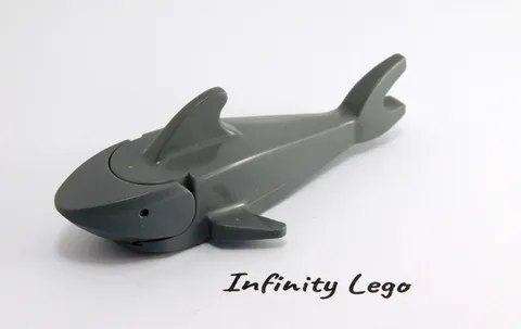 LEGO Dark Bluish Grey Shark without Gills Fish Animal Aquazone Pirate (2547)