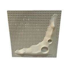 Vintage 1980s LEGO Base Plate – Lunar Space Crater Moon Raised, Old Gray – 3947a