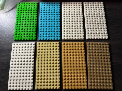 8pc lot Lego  8x16 dots 5x 2.5 inches baseplates platforms multicolored