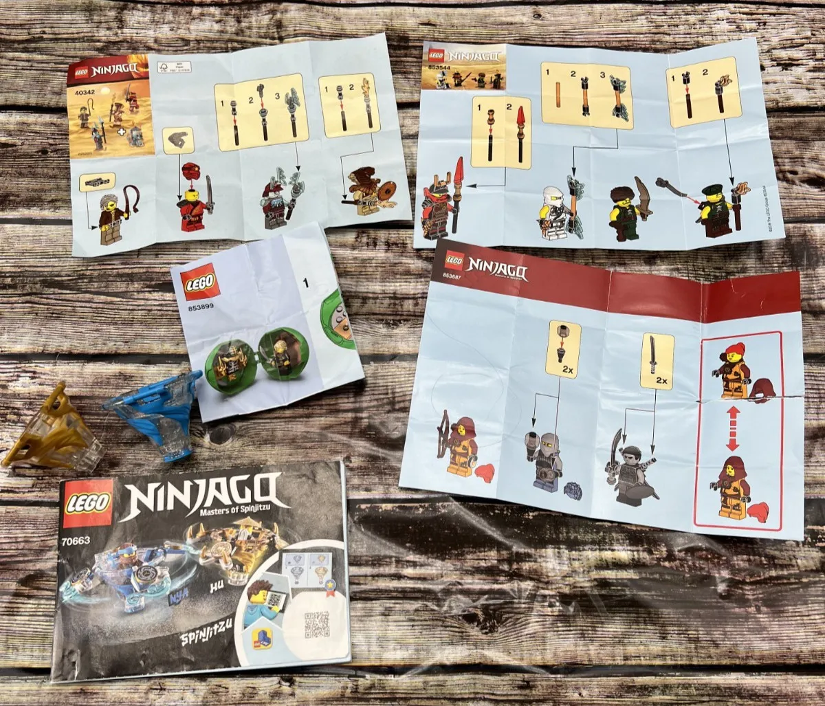 Lego Ninjago Replacement Instruction Manuals W/Tornado of Spinjitzu Accessories