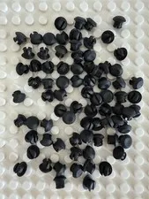75+  LEGO Technic Rubber Link Tread Attachment Lot- BLACK-#24375