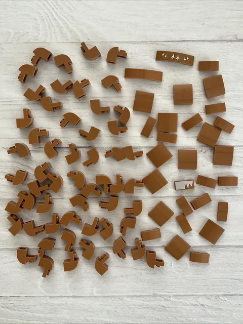 LEGO MEDIUM NOUGAT LOT 83 PCS 1X2 CURVE TOP BRICK SLOPE VARIETY BUILDING PIECES