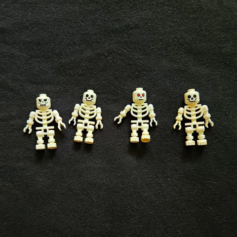 LEGO Skeleton Wobbly Arms, Two Original, Two Sub-heads