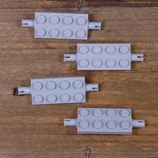 LEGO Light Bluish Gray Plate 2 x 4 with Pins Part No. 30157 Qty 4