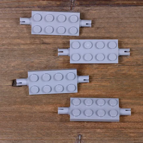 LEGO Light Bluish Gray Plate 2 x 4 with Pins Part No. 30157 Qty 4