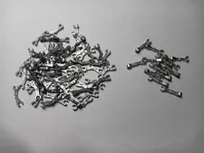 LEGO LOT 72 FLAT/METALLIC SILVER MECHANICAL ARM STRAIGHT & 90° DEGREES DROID