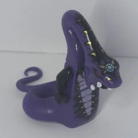 LEGO Purple Snake Serpentine Minifigure Figure w/ Black Arms Plastic