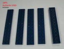 LEGO NEW 2x12 Dark Blue Plate (5x) 6218082 Brick 2445