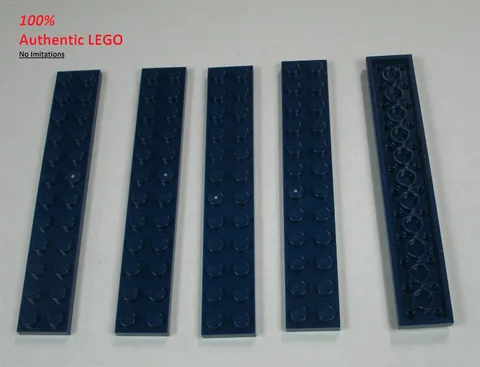 LEGO NEW 2x12 Dark Blue Plate (5x) 6218082 Brick 2445