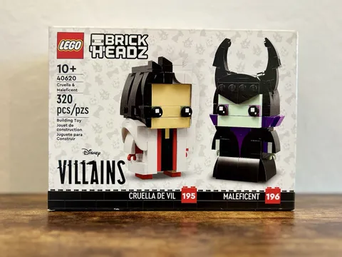 LEGO 40620 BrickHeadz Disney Villains Cruella De Vil & Maleficent Retired Sealed