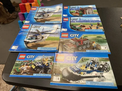 LEGO City 60065 60071 (1-2) 60046 Helicopter Surveillance Manuals 1 2 3 4 Only