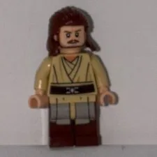 LEGO Star Wars Jedi Minifigure Tan Robe w/ Brown Hair & Dark Brown Legs