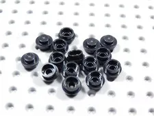 LEGO Lot of 15 Black Round 1x1 Plates BH