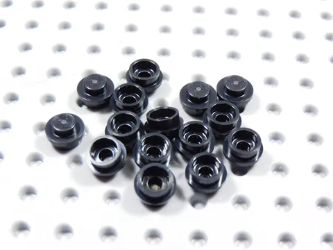 LEGO Lot of 15 Black Round 1x1 Plates BH