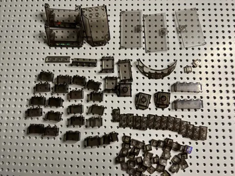LEGO Trans-Brown Windscreen Bricks Panels Bulk Lot 98 Pieces