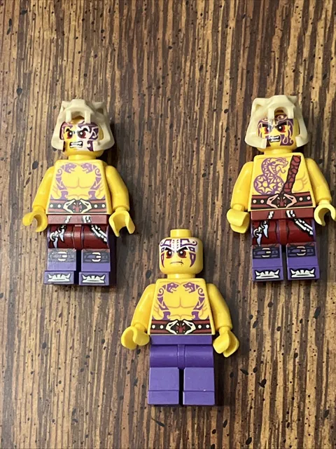 3x Lego ninjago Anacondrai Warrior.. 2 With Helmets