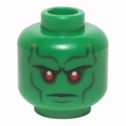 LEGO Minifigure, Head Alien with Red Eyes Martian Manhunter
