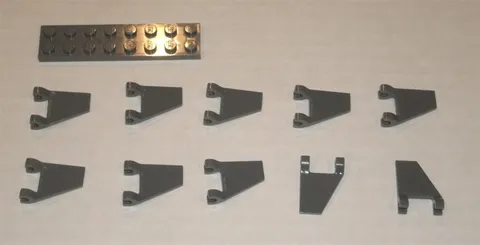 LEGO NEW 2x2 Dark Stone Grey Flag Trapezoid (10x) 4215387 Brick 44676