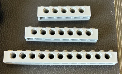 Lego Technic Brick with Holes 3702 3895 3894 1x6 1x8 1x12 Light Bluish Gray