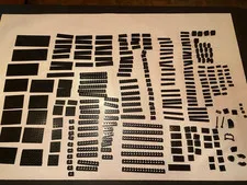 Vintage 70`s 80`s Lego Black Bricks, Plates, Etc From Space, City Technic Etc.