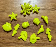 12 LEGO neon yellow marine life minifigure accessories